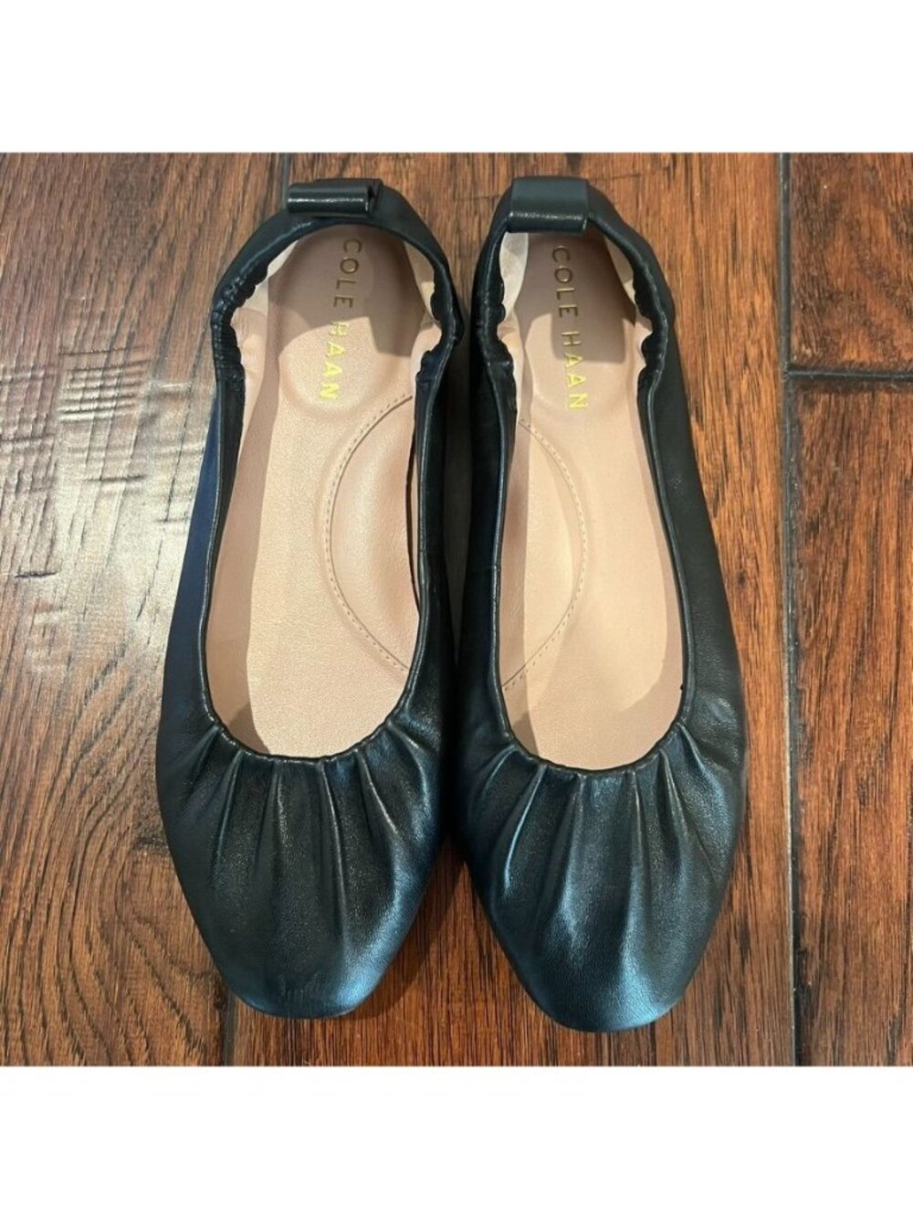Cole Haan Black Soft Leather Round Toe Ballet Flats Size 6